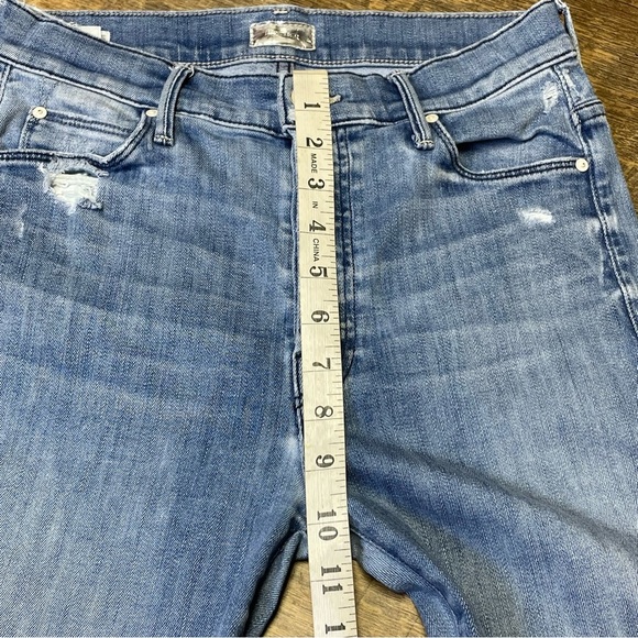 MOTHER The Stunner Ankle Fray High-Rise Skinny Jeans in Graffiti Girl Womens 26 - Picture 4 of 12